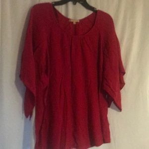 Bright pink flowy top